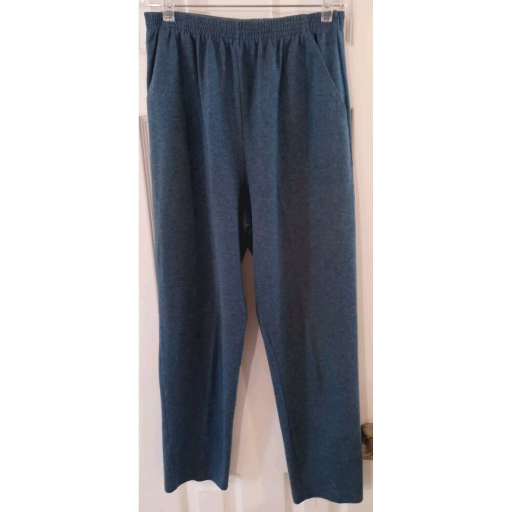 American Spectator Blue Pants Women's Small Pull On  Grandma Core Comfy Stretch